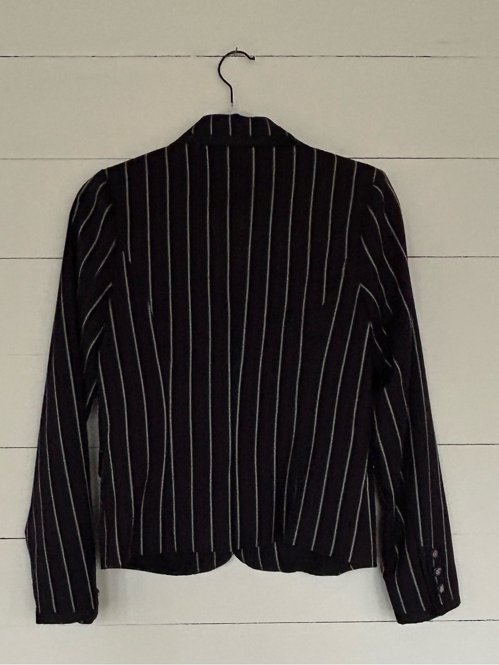 Twenty One Navy Pinstriped Women's Blazer - Classic Tailored Style Size M. - Picture 2 of 5